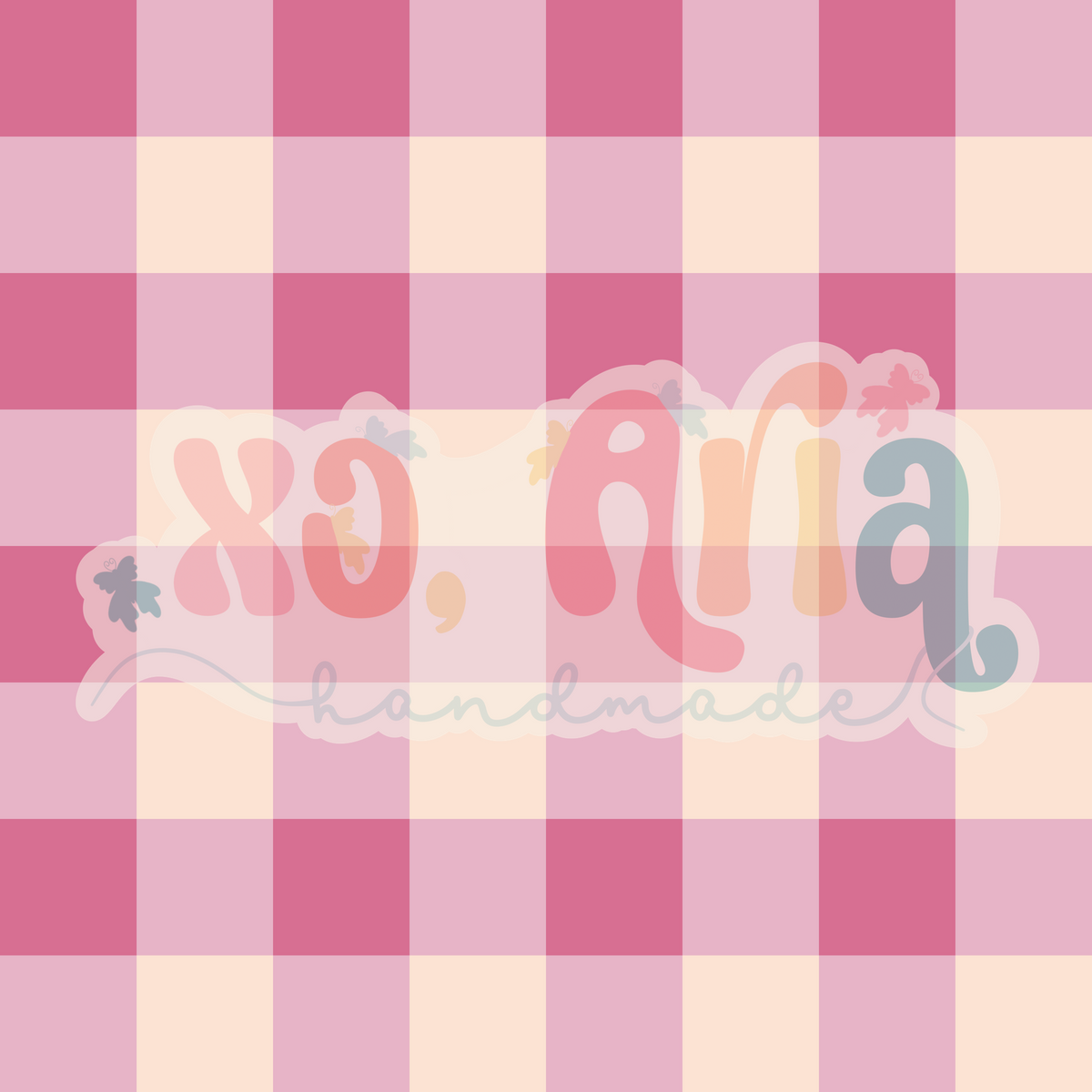 Pink & Cream Checkers