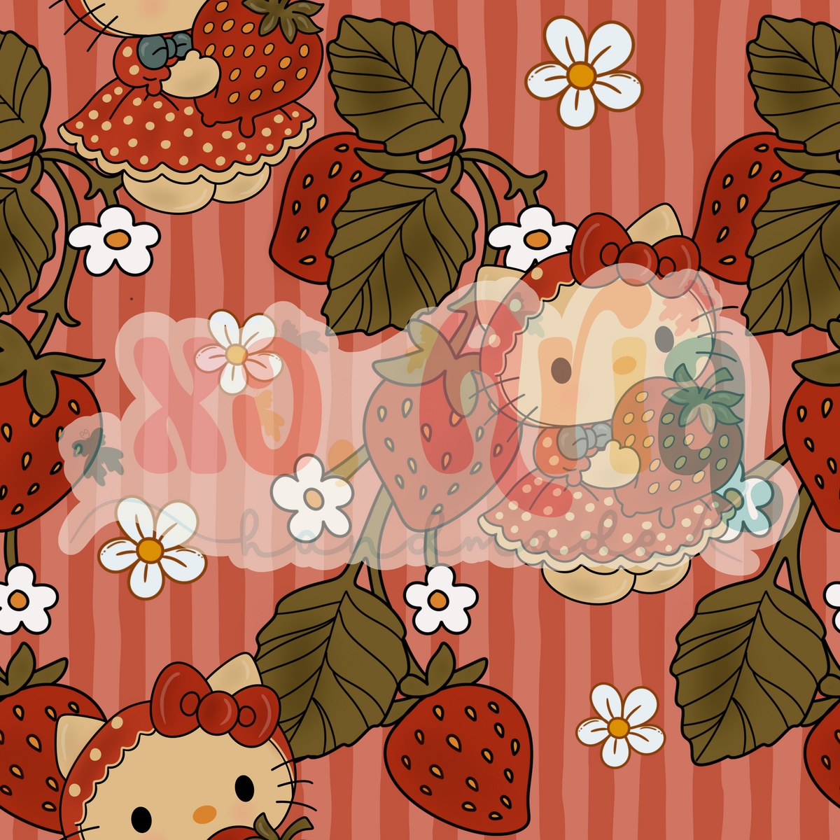 Berry Kitty Stripes