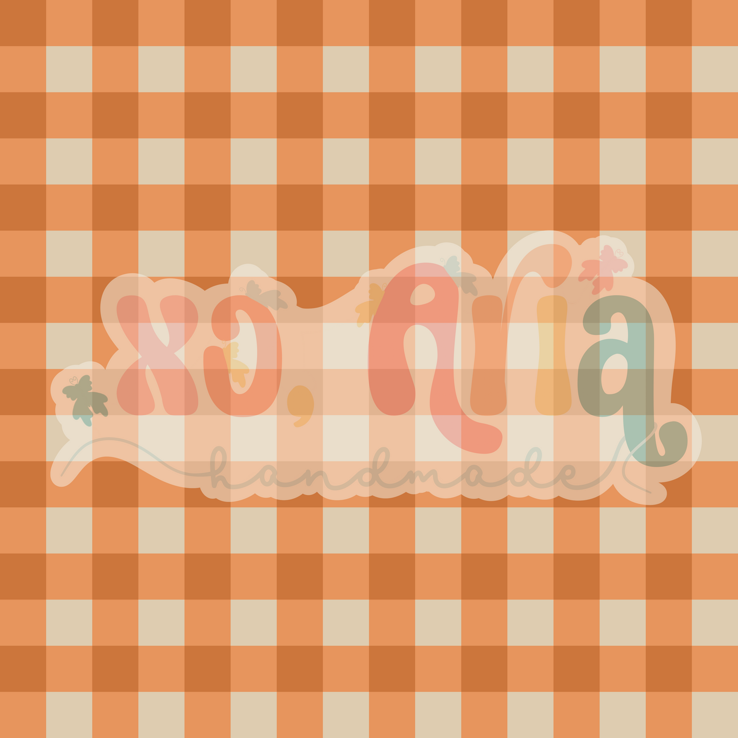 Orange Fall Gingham