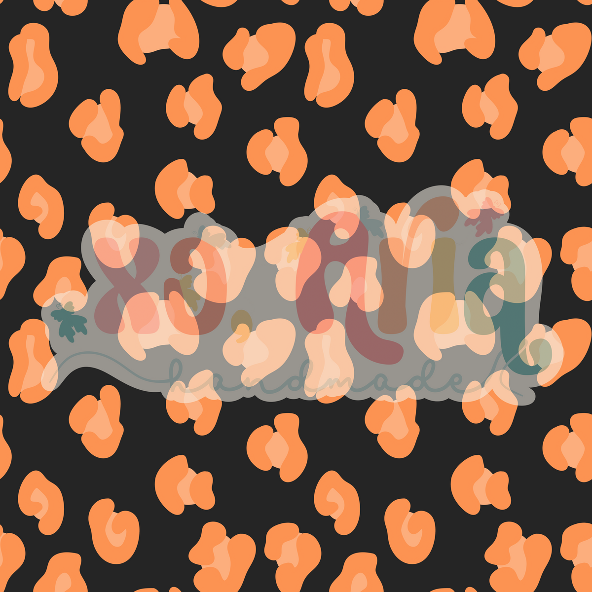 Orange Cheetah (Black)