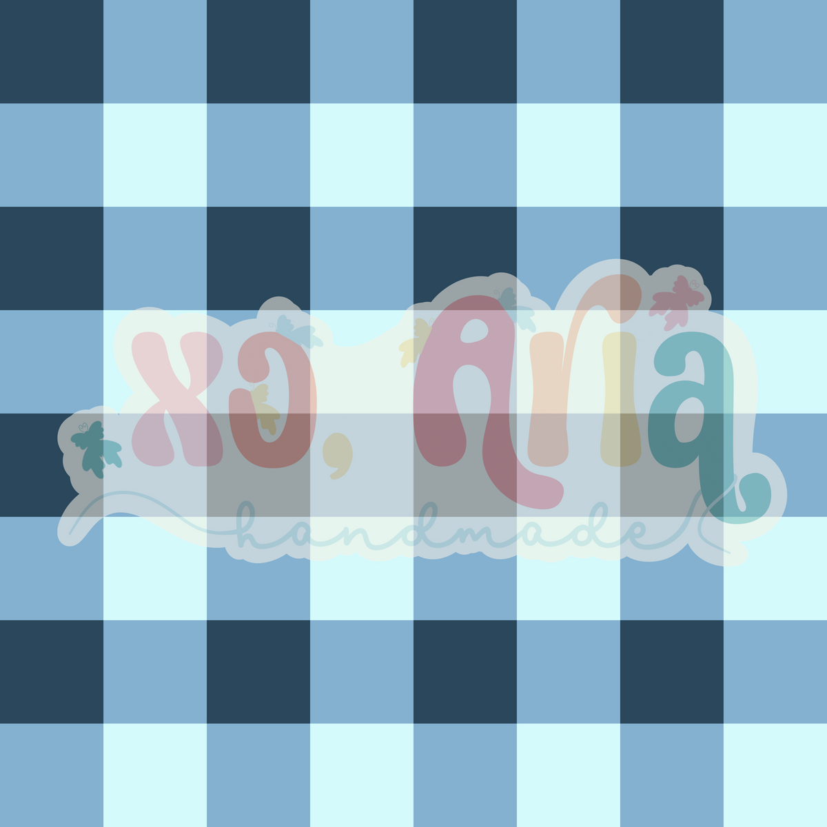 Light & Dark Blue Gingham