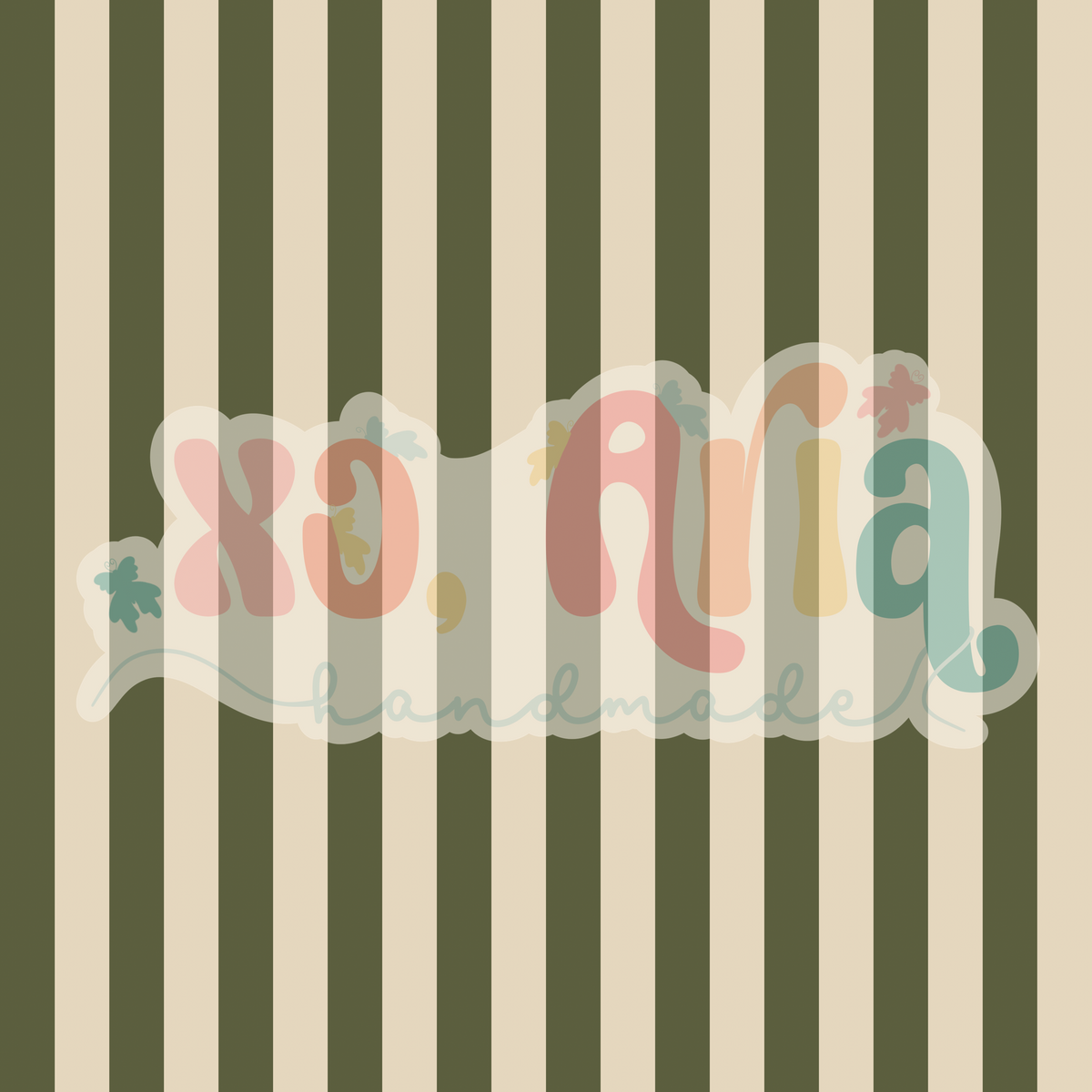 Fall Hotel Keys Green Stripes