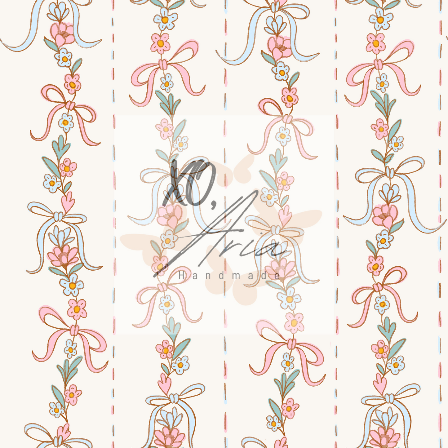 Floral Bow Stripes