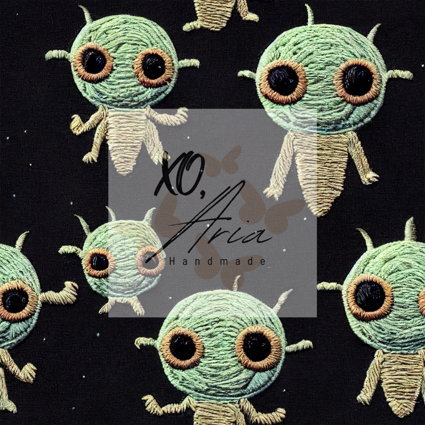Faux Embroidered Aliens