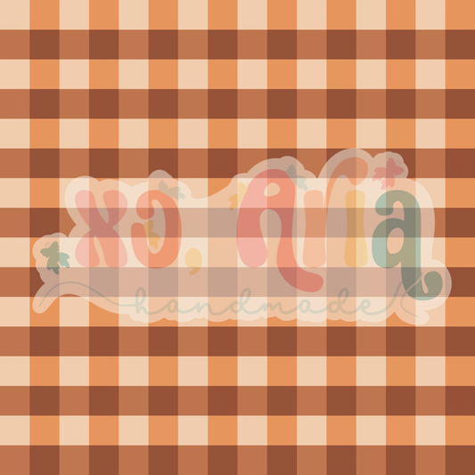 Cottagecore Gingham Warm Brown