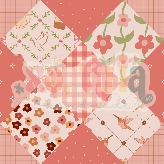 Cottage Floral Tile Patchwork