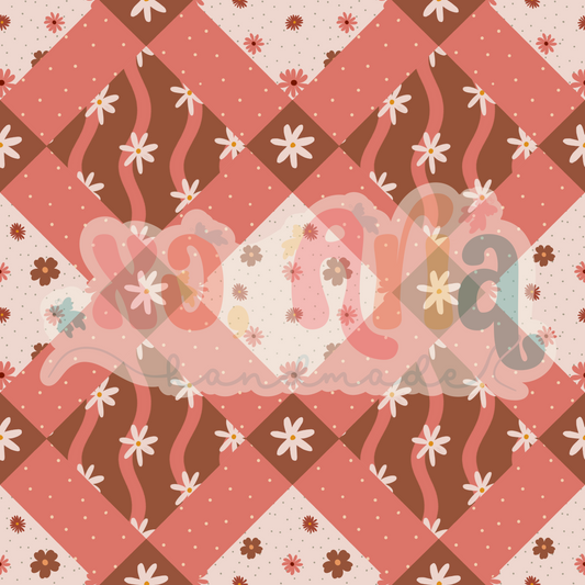 Quilt Pink Brown