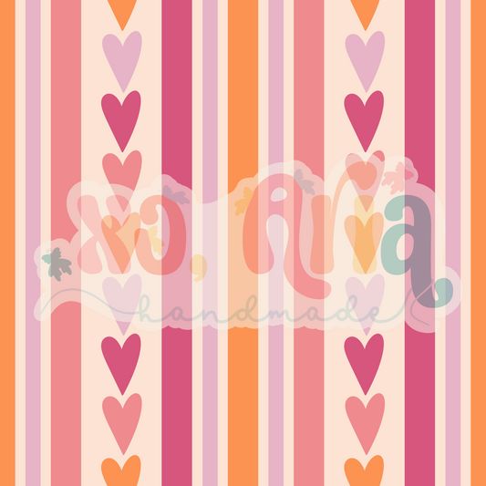 Pink Heart Stripes
