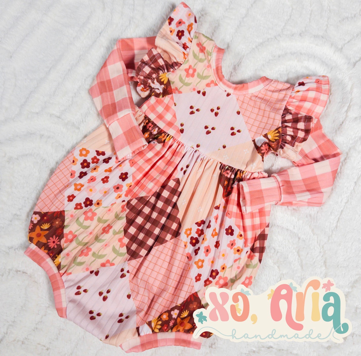 Cottage Floral Tiles Pink & Brown