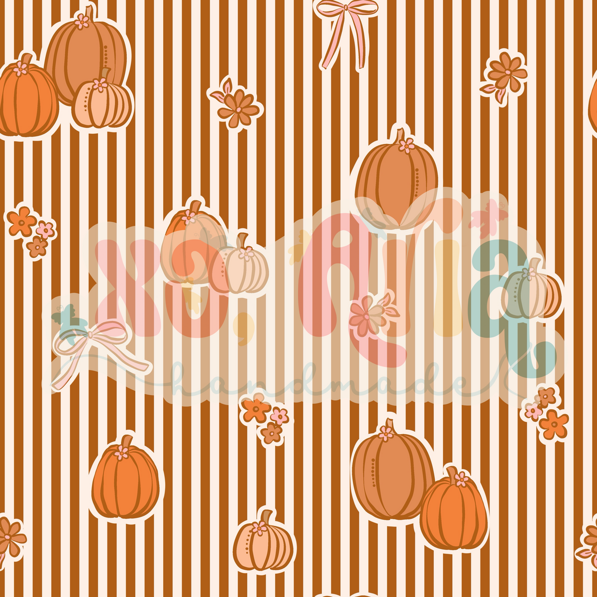 Preppy Pumpkin Stripes