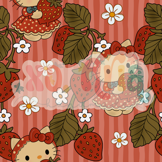 Berry Kitty Stripes
