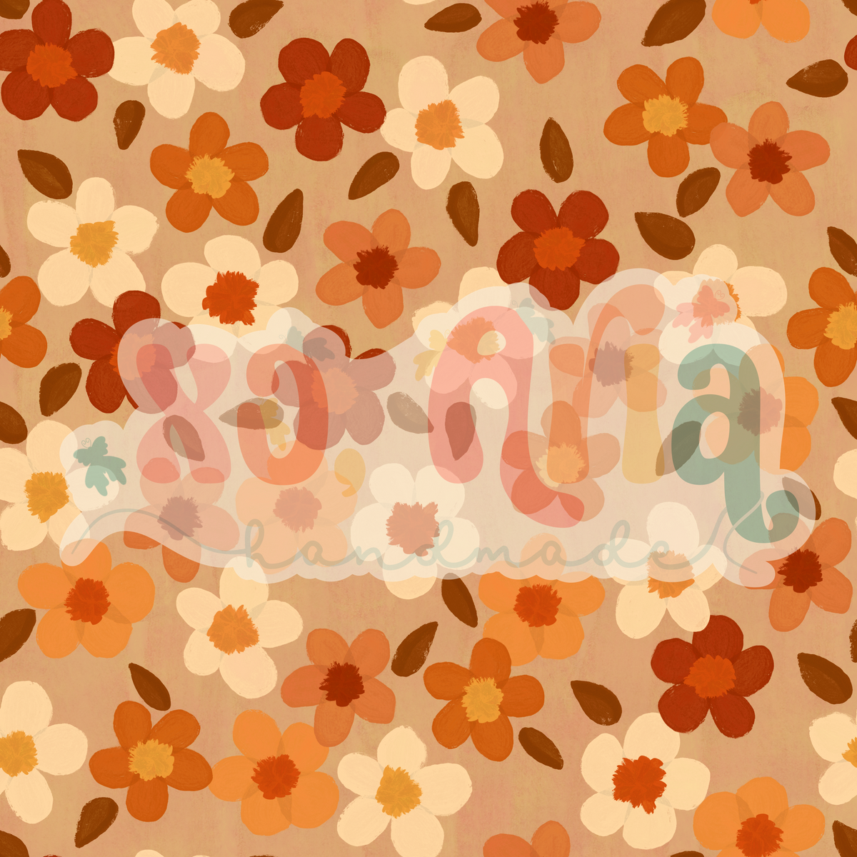 Fall Orange Floral
