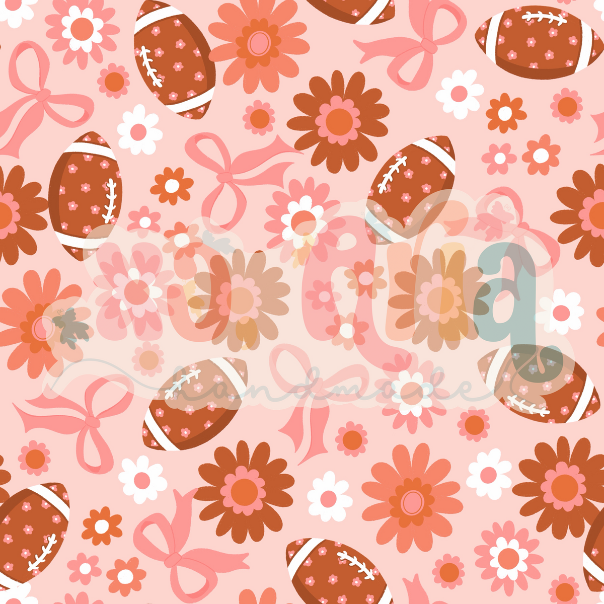 Coquette Fall Floral Football