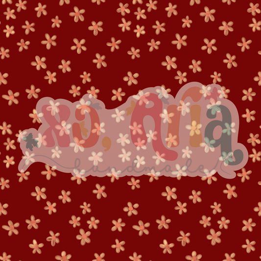 Apple Red Floral