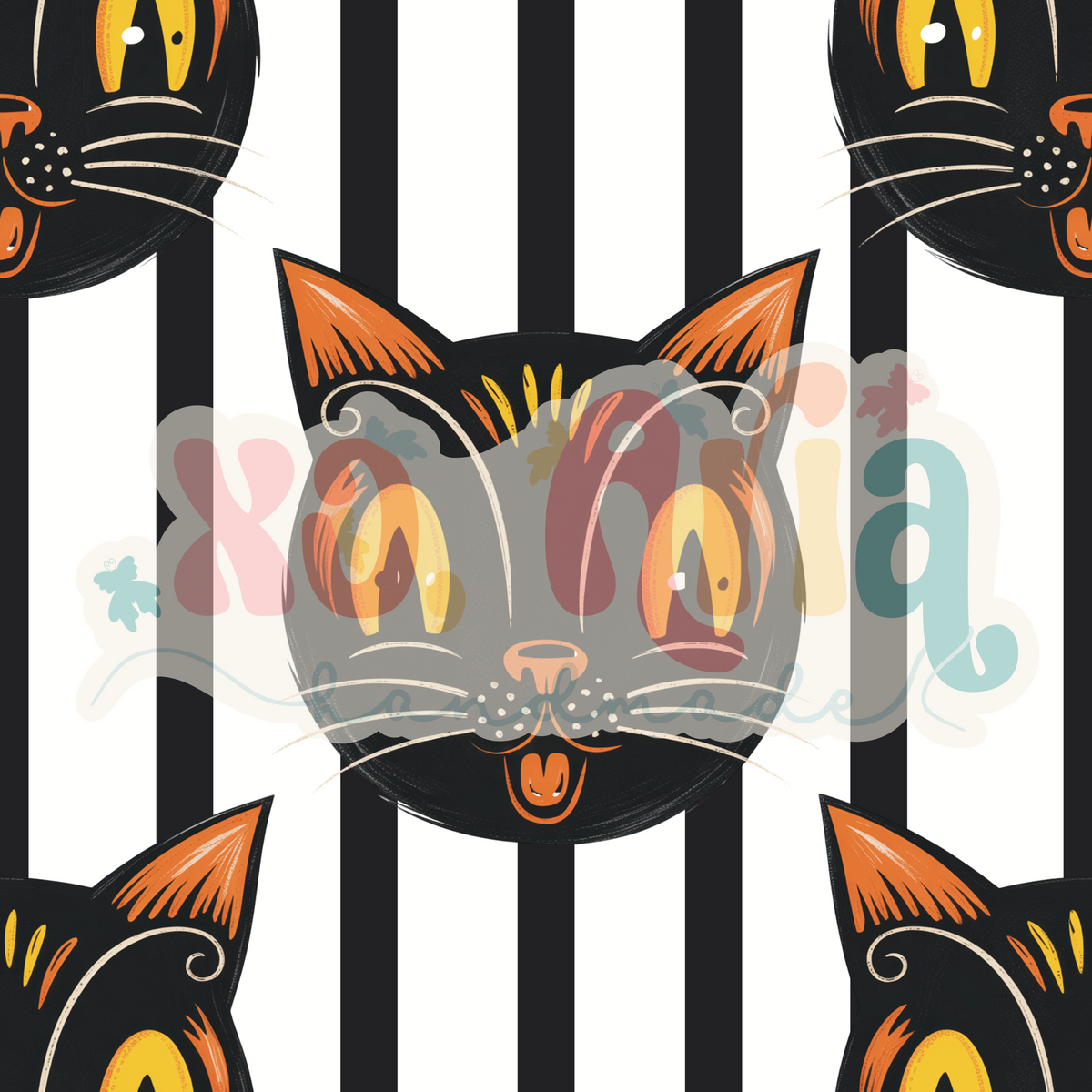 Vintage Kitty Stripes