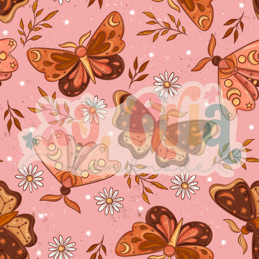 Boho Moths (Pink)