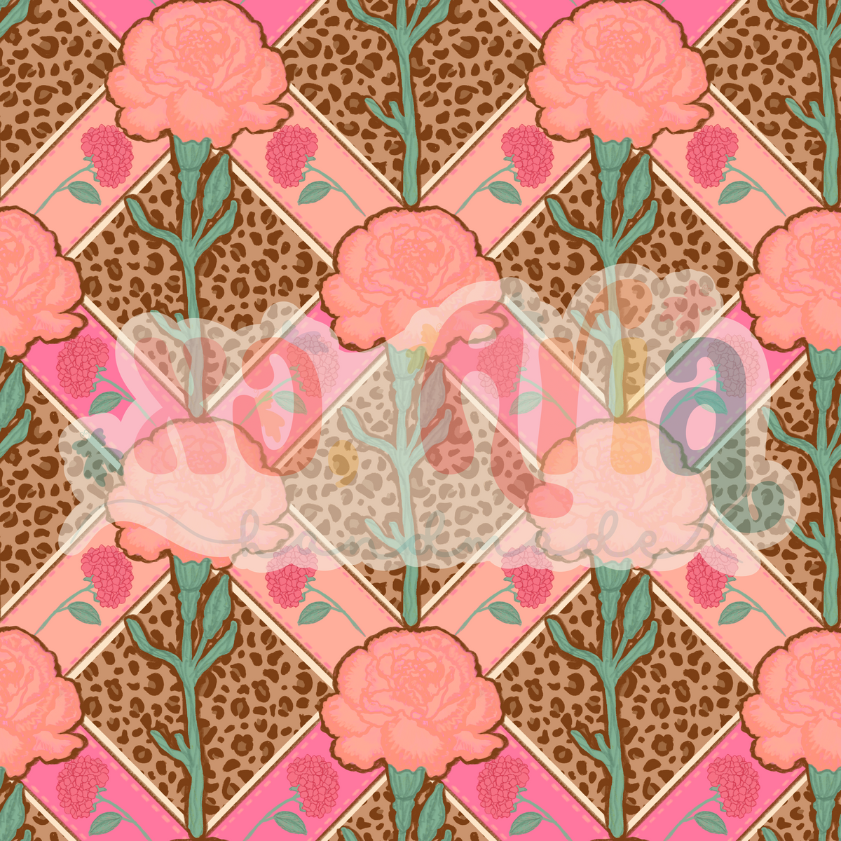 Pink Floral Animal Print
