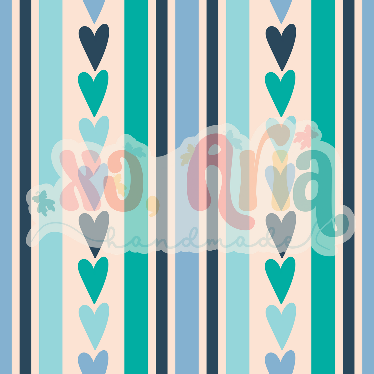 Blue Heart Stripes