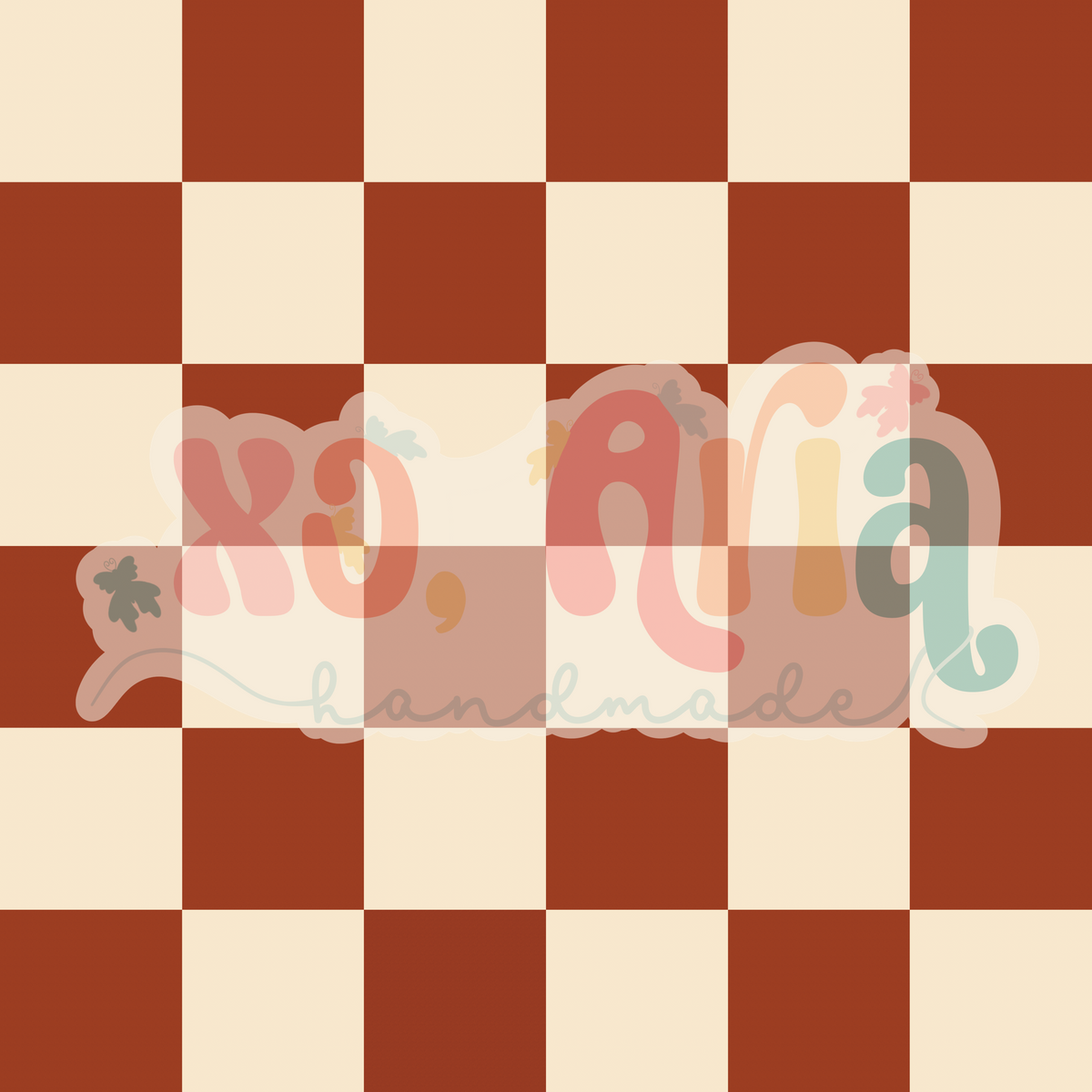 Rust & Cream Checkers