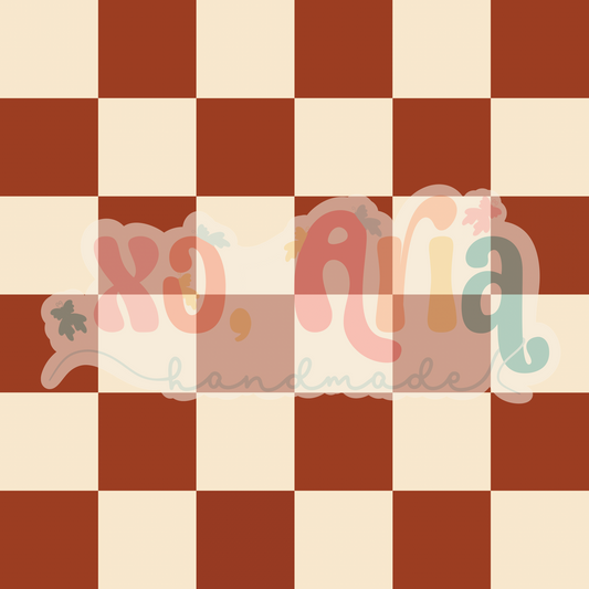 Rust & Cream Checkers