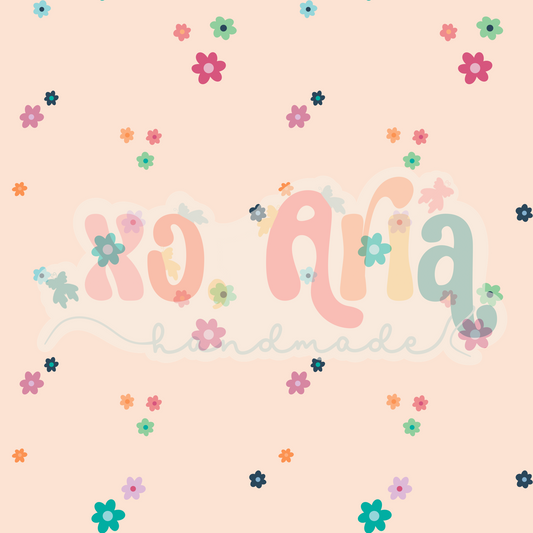 Colorful Flowers (Cream)