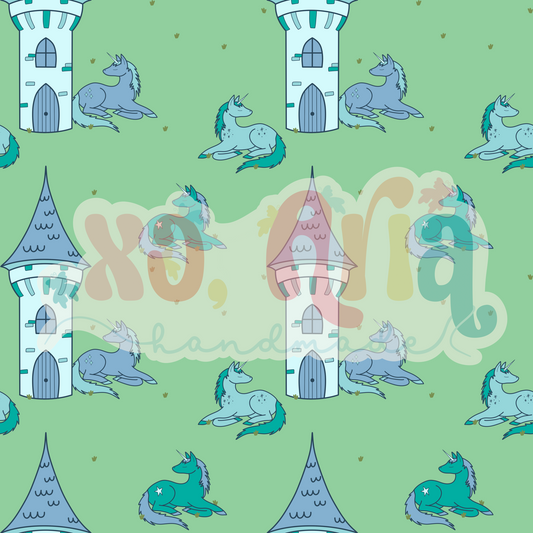 Castle Unicorns (Blue Green)
