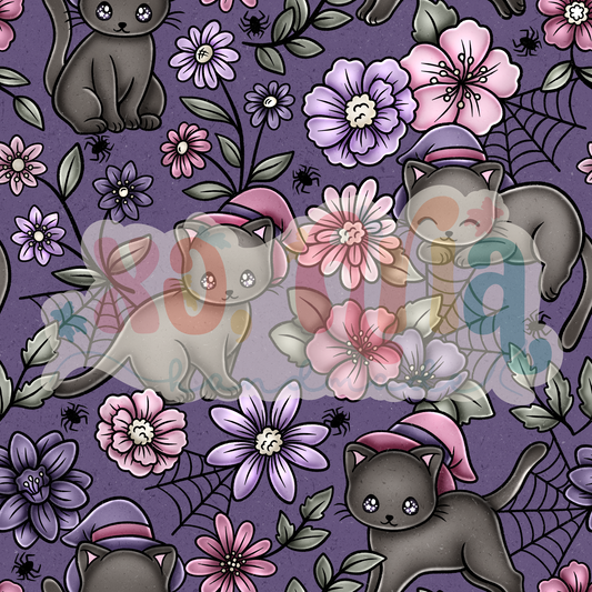 Spooky Cat Floral