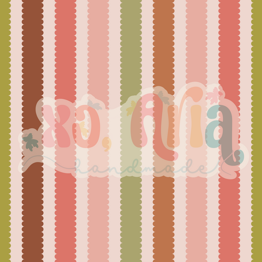 Scalloped Striped Tea Party