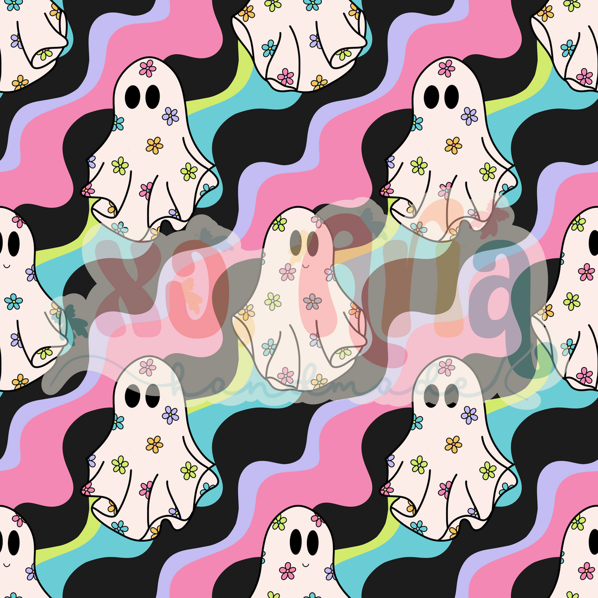 Wavy Floral Ghosts