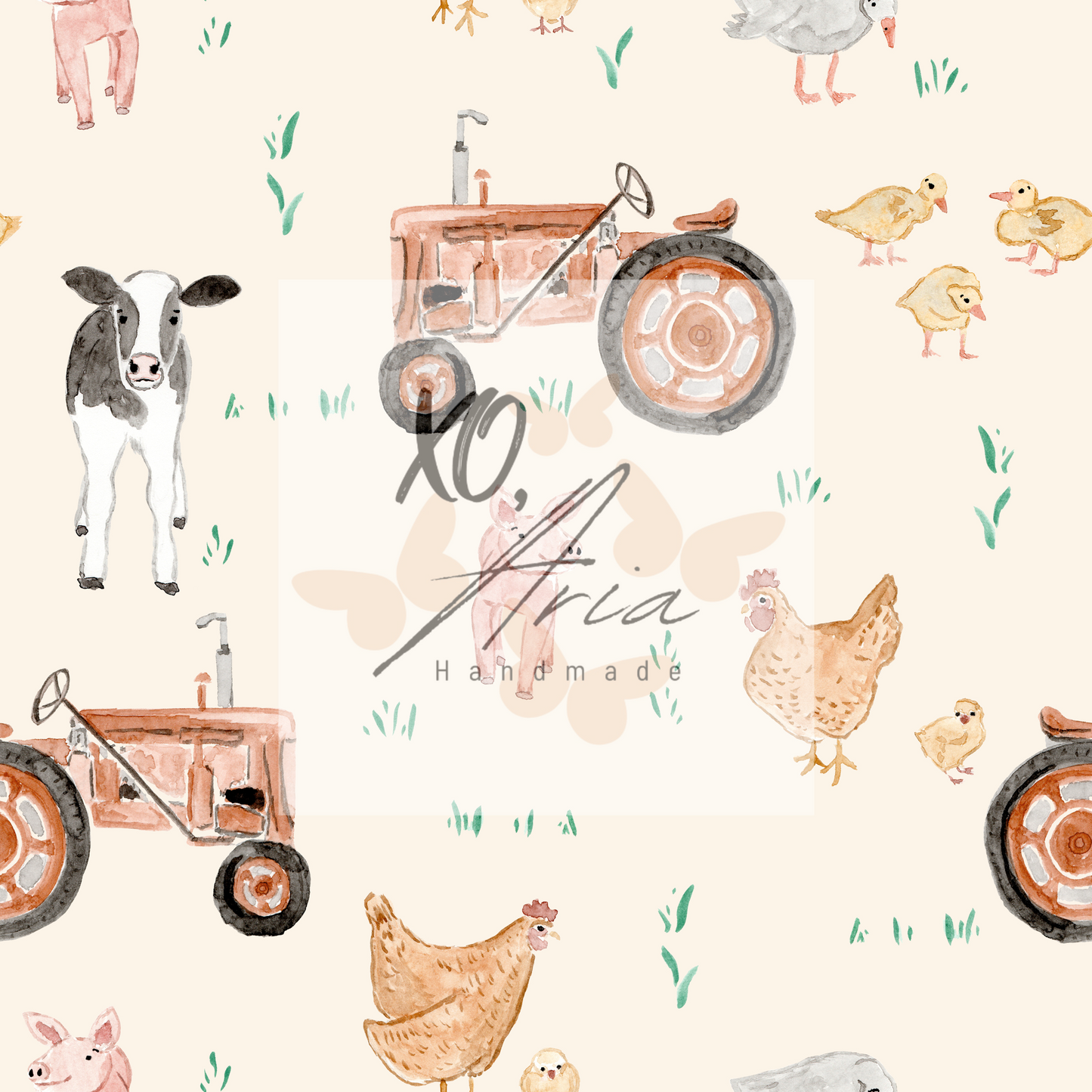 Watercolor Farm Animals