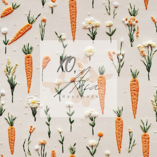 Faux Embroidered Carrots