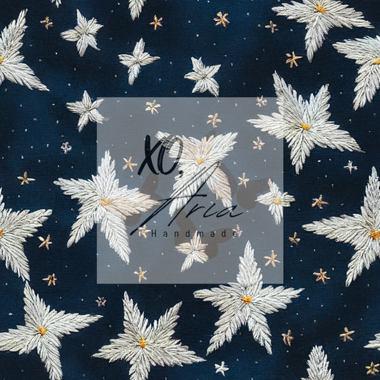 Faux Embroidered Stars