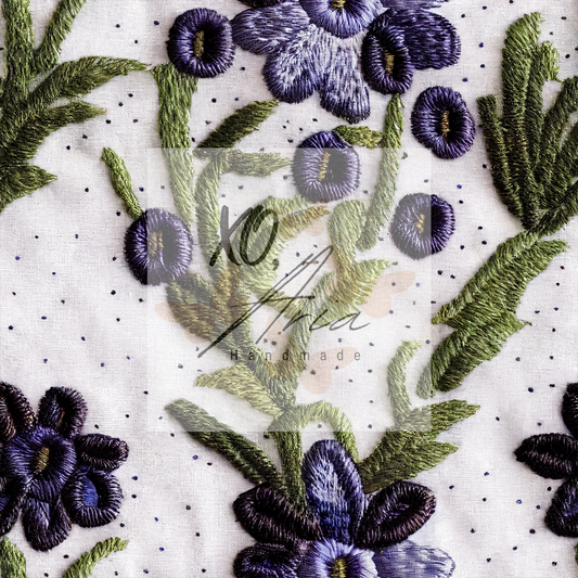 Faux Embroidered Blueberries