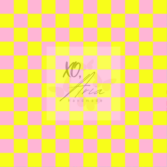 Pink & Yellow Checkers