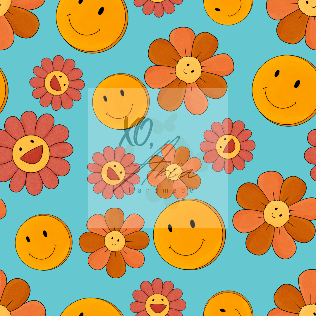 Smileys on Blue