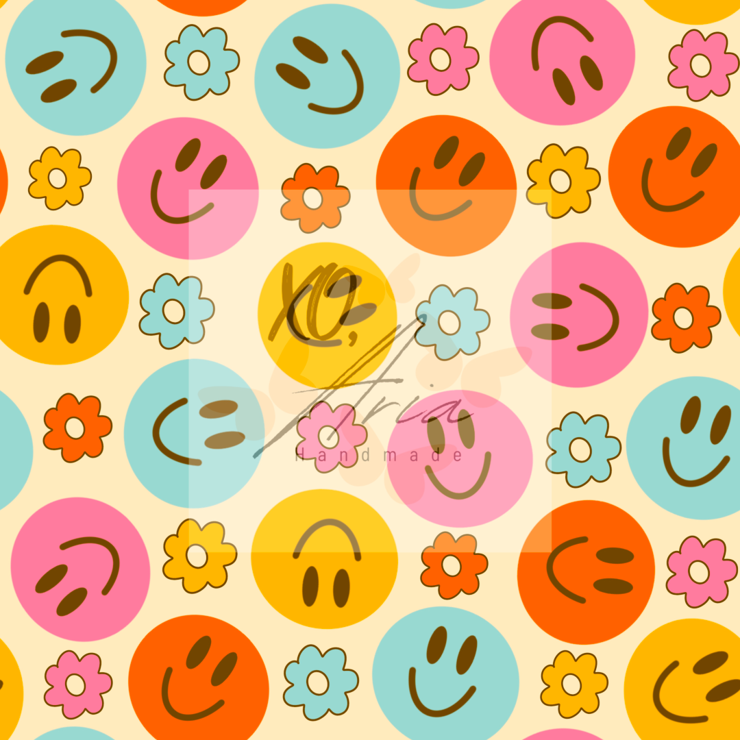 Retro Floral Smileys