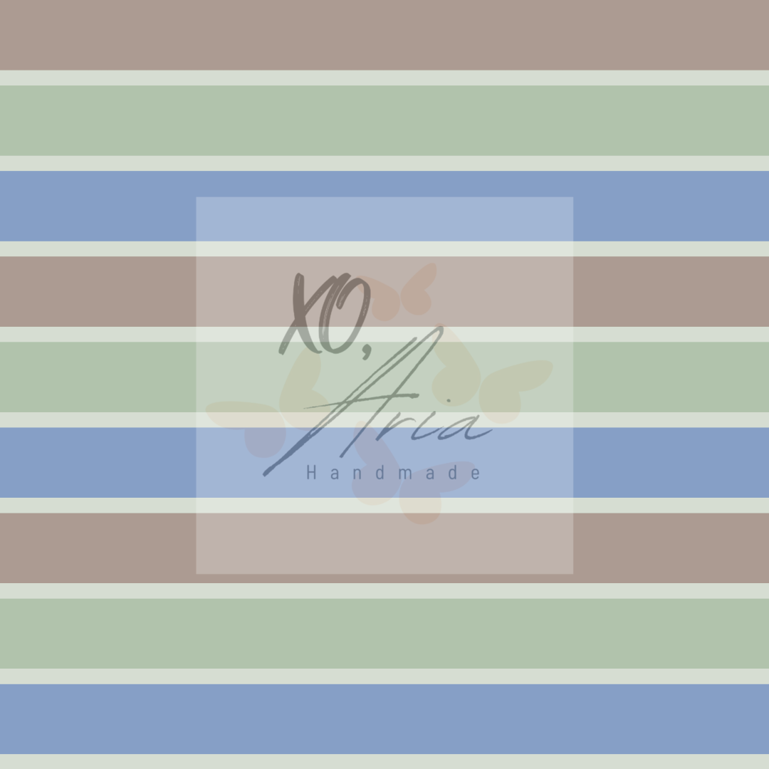 Blue, Grey & Green Stripes