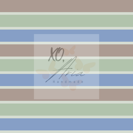 Blue, Grey & Green Stripes