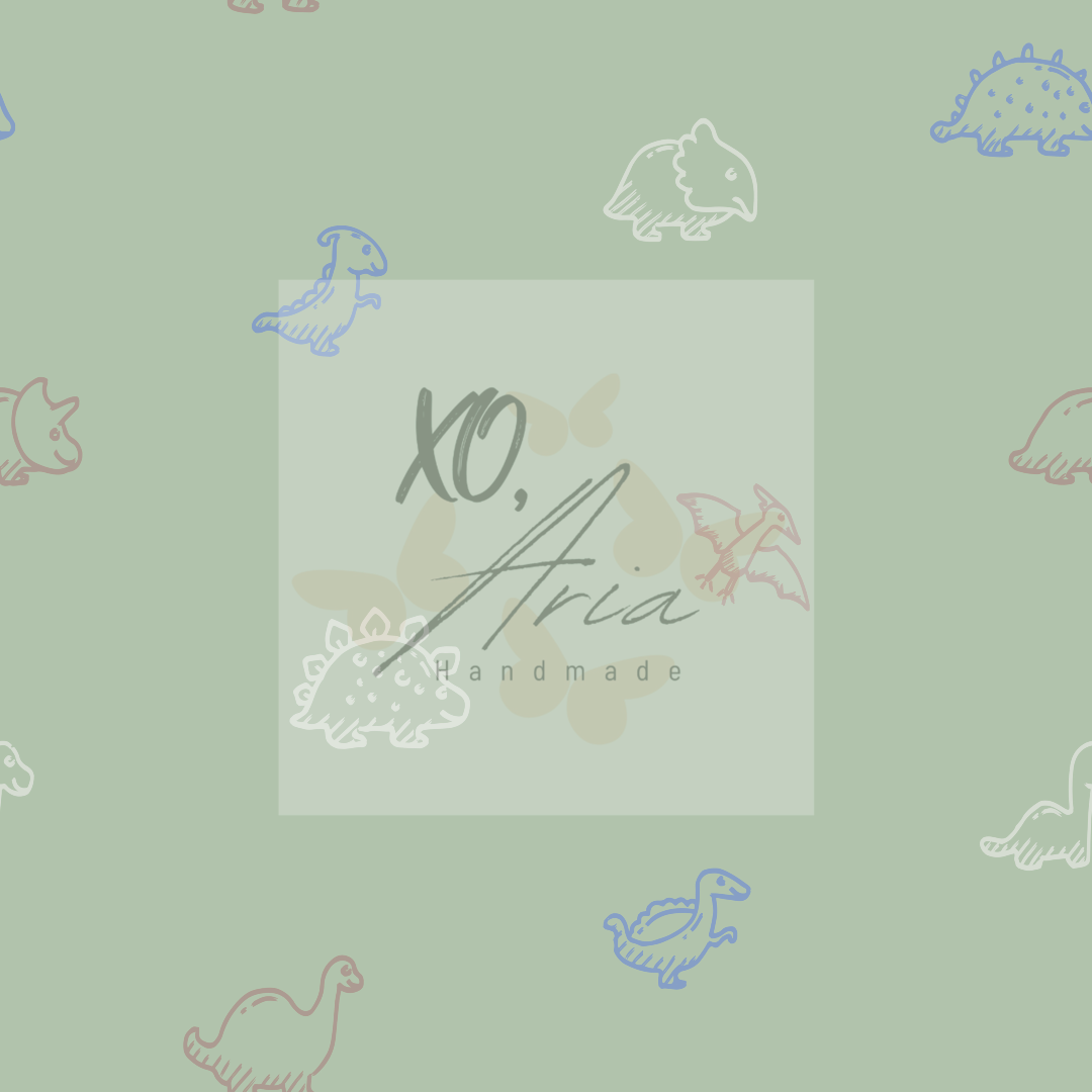 Dino Outline on Green