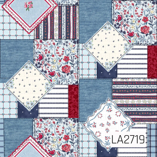 Granny's Patriotic Floral Patchwork