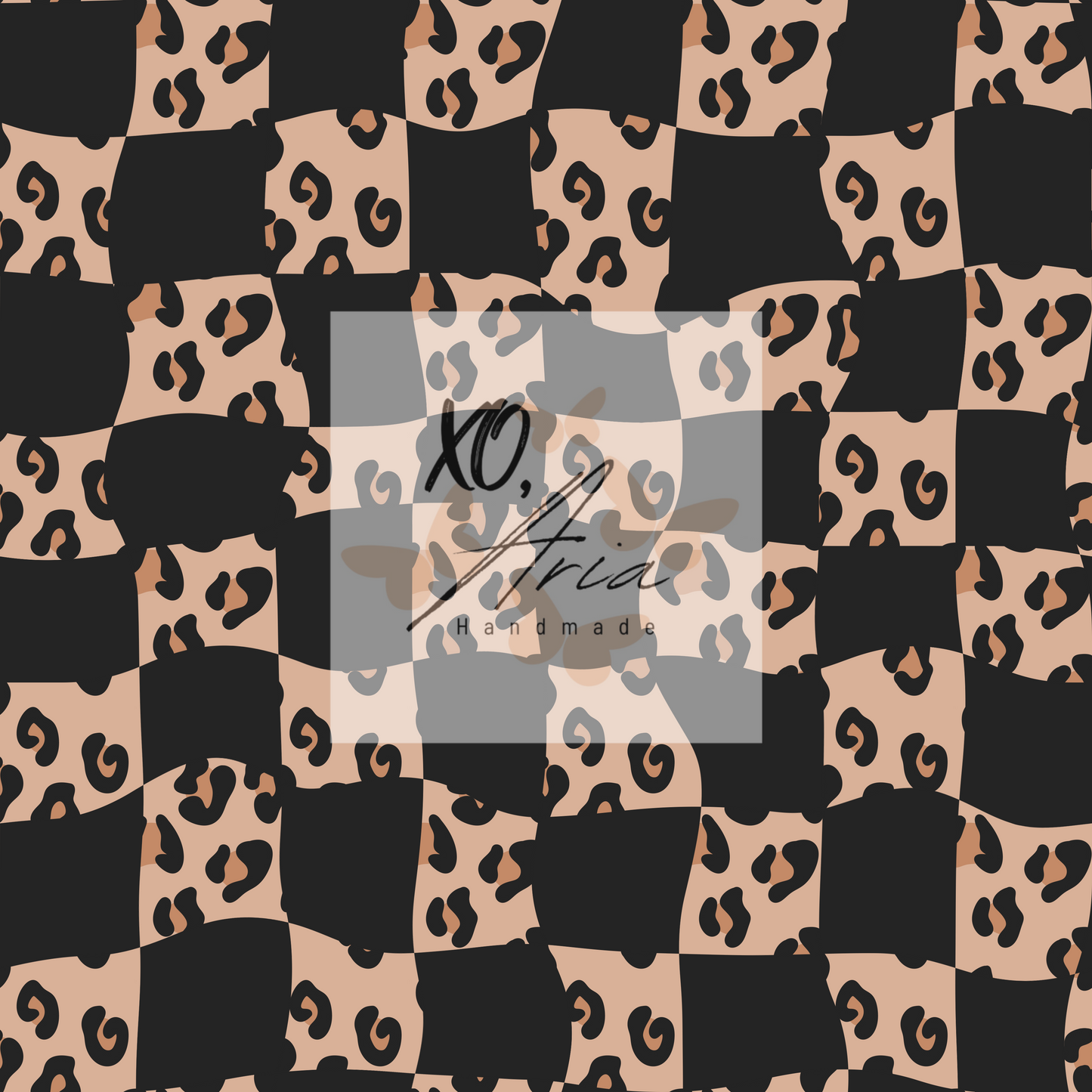 Neutral Leopard Checkered