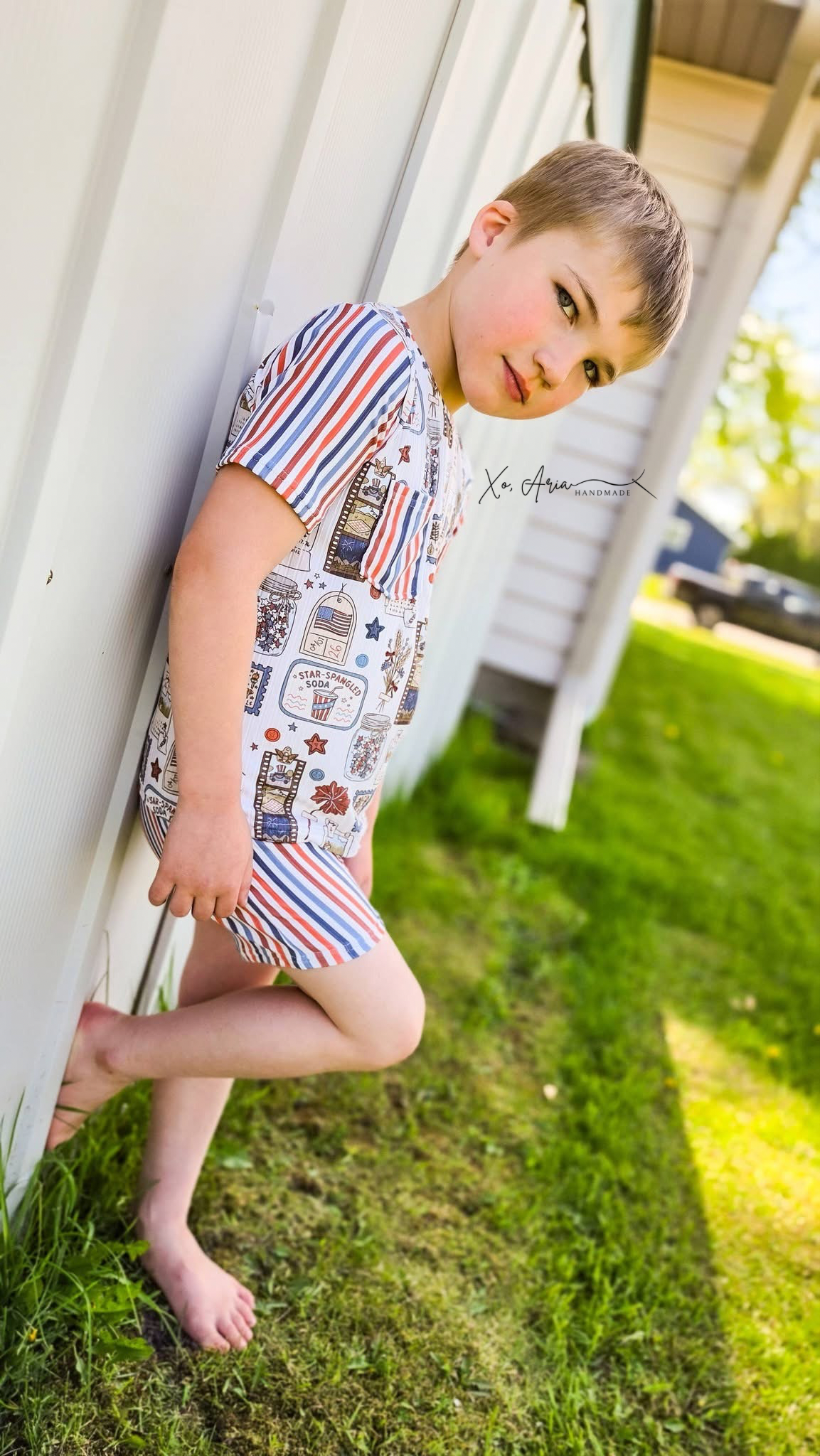 Pocket Tee - Vintage July & Stripes