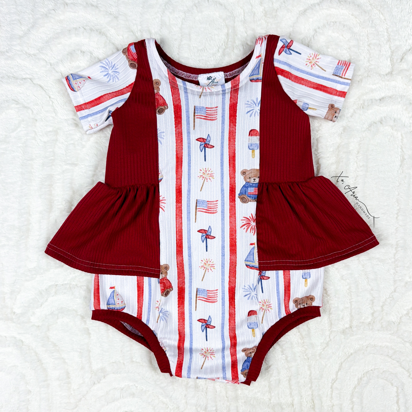 Violet Romper - Vintage Teddy 4OJ